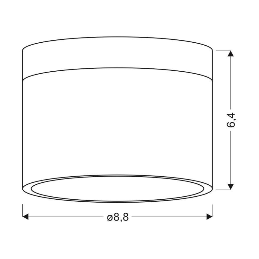 LED Griestu gaismeklis TUBA LED/9W/230V balts/bēšs