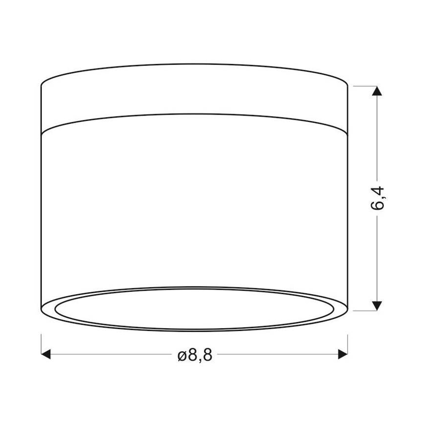 LED Griestu gaismeklis TUBA LED/9W/230V balts/bēšs