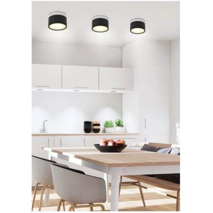 LED Griestu gaismeklis TUBA LED/9W/230V balts/melns