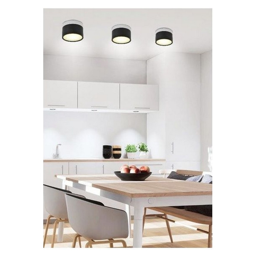 LED Griestu gaismeklis TUBA LED/9W/230V balts/melns