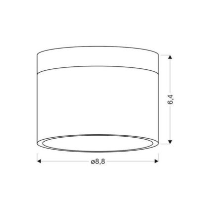 LED Griestu gaismeklis TUBA LED/9W/230V balts/melns