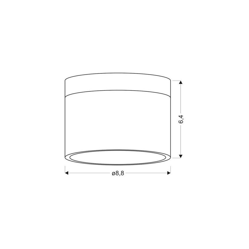 LED Griestu gaismeklis TUBA LED/9W/230V balts/melns