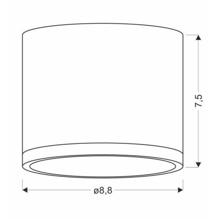 LED Griestu gaismeklis TUBA LED/9W/230V