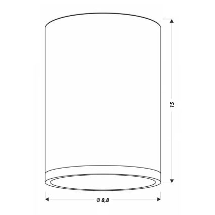 LED Griestu gaismeklis TUBA LED/9W/230V