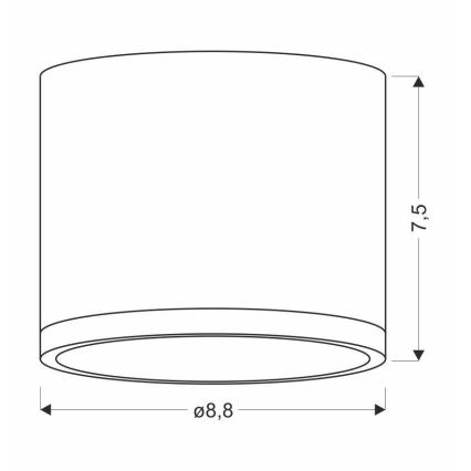 LED Griestu gaismeklis TUBA LED/9W/230V