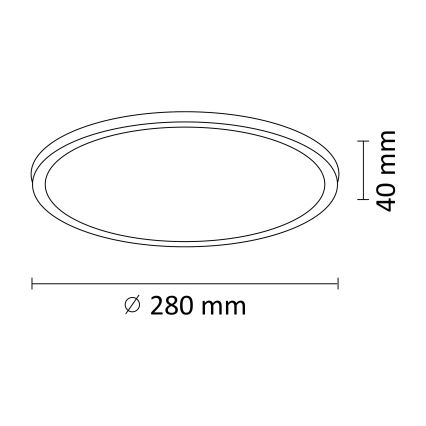 LED Griestu gaismeklis WOODY LED/15W/230V d. 28 cm