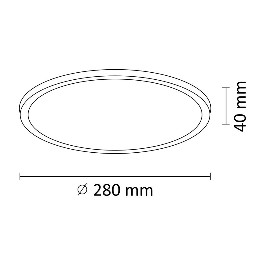 LED Griestu gaismeklis WOODY LED/15W/230V d. 28 cm
