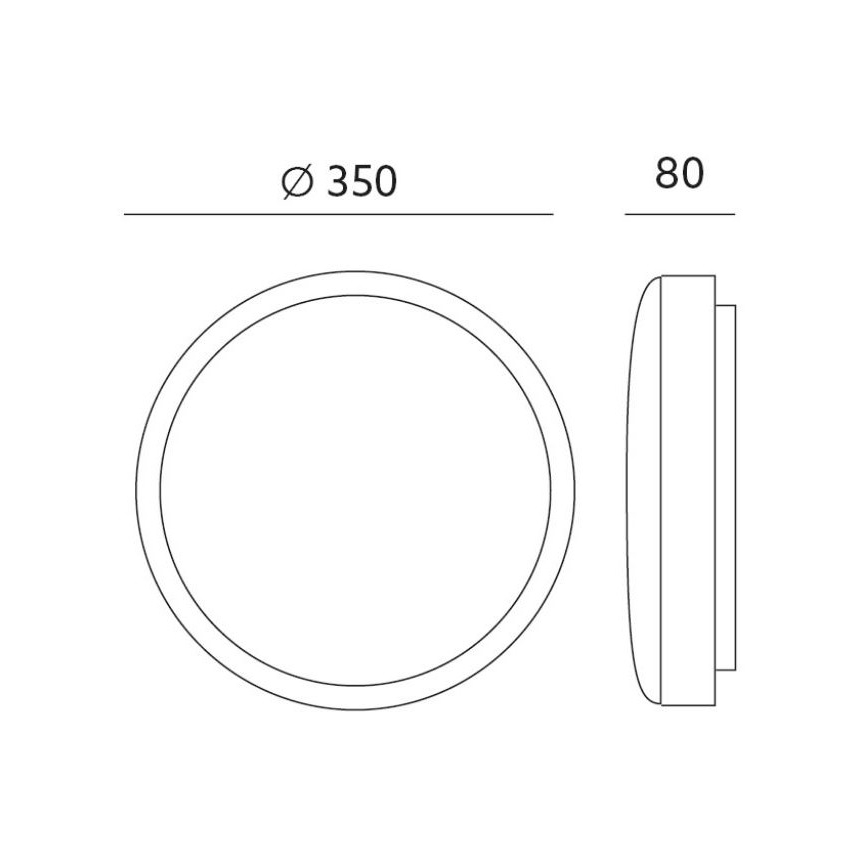 LED Griestu gaismeklis ZOE LED/24W/230V IP44 melns