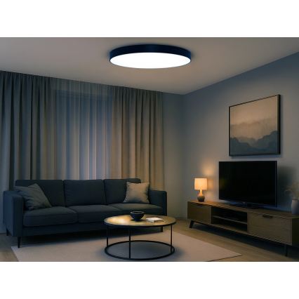 LED griestu lampa 200W/230V, 3000/4000/6500K, Ø 100 cm, melna