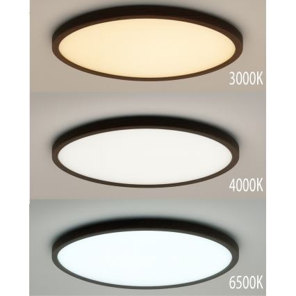 LED griestu lampa, 24 W / 230 V, 3000 / 4000 / 6500 K, Ø 30 cm, brūna