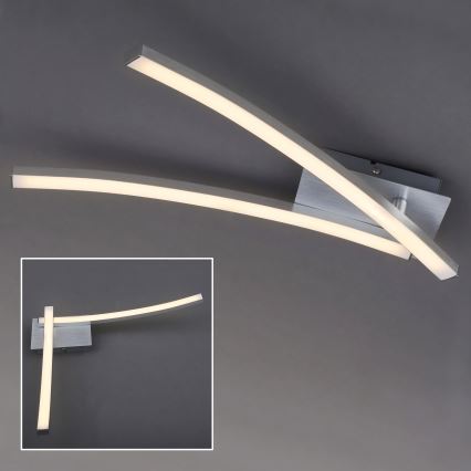 LED griestu lampa 2xLED/6W/230V 3000K matēts hroms