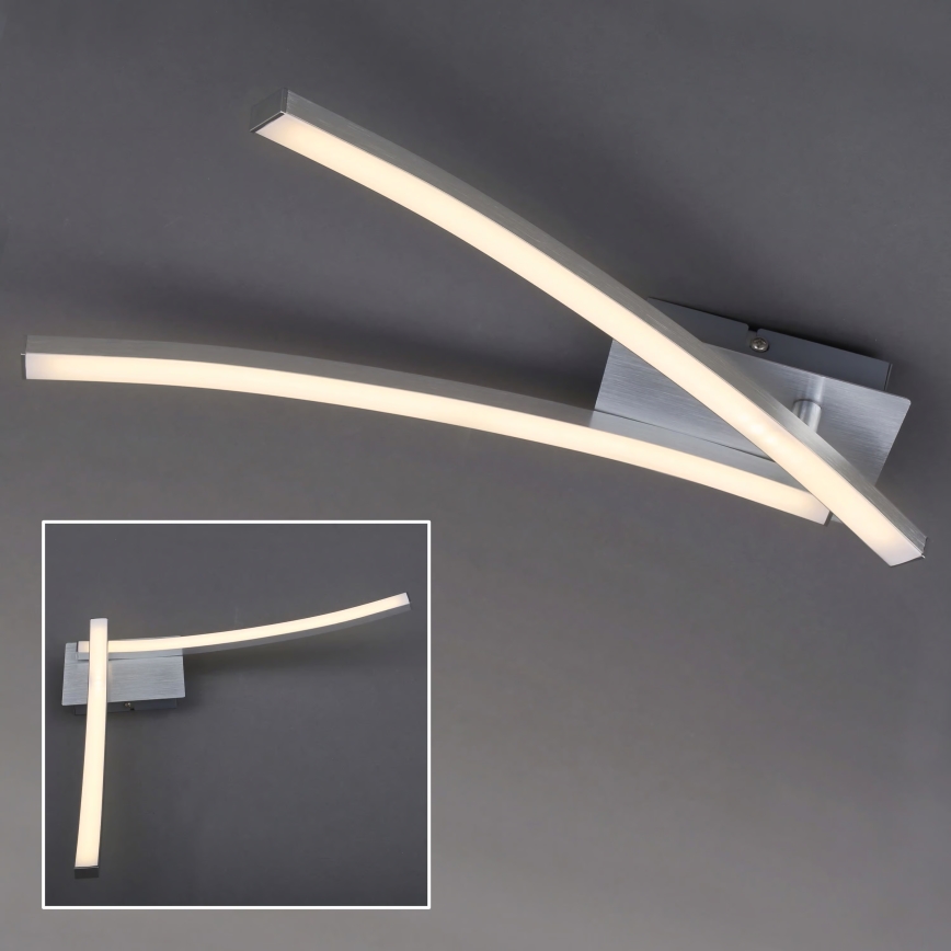 LED griestu lampa 2xLED/6W/230V 3000K matēts hroms