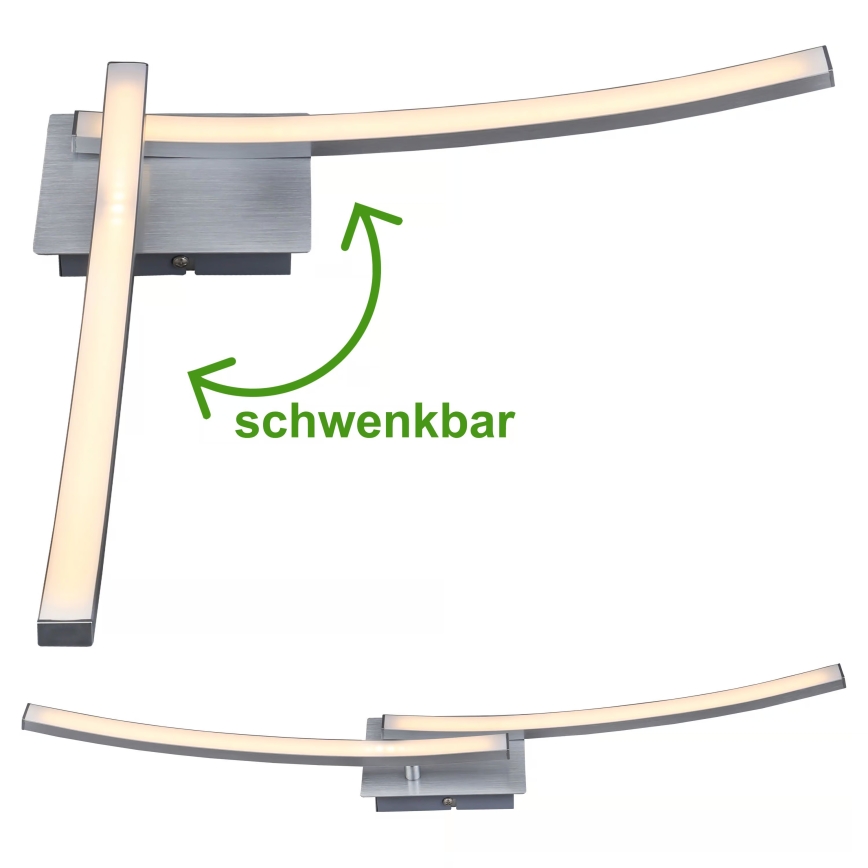 LED griestu lampa 2xLED/6W/230V 3000K matēts hroms