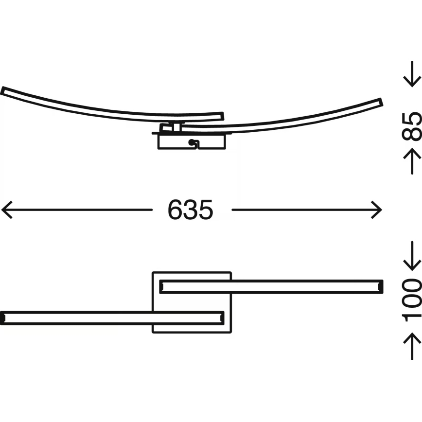 LED griestu lampa 2xLED/6W/230V 3000K matēts hroms