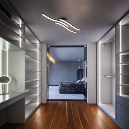 LED griestu lampa 3xLED/6W/230V 2700K melna