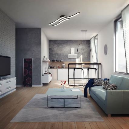 LED griestu lampa 3xLED/6W/230V 2700K melna