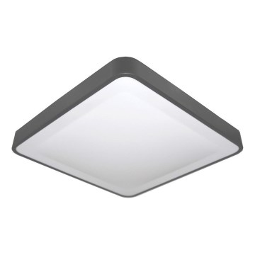 LED griestu lampa ar kustības un krēslas sensoru WILTON LED/24W/230V 4000K 33x33 cm antracīta krāsā