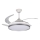 LED griestu lampa ar regulējamu spilgtumu un ventilatoru PLAVE LED/36W/230V 3000-6500K sudraba/balta + tālvadības pults