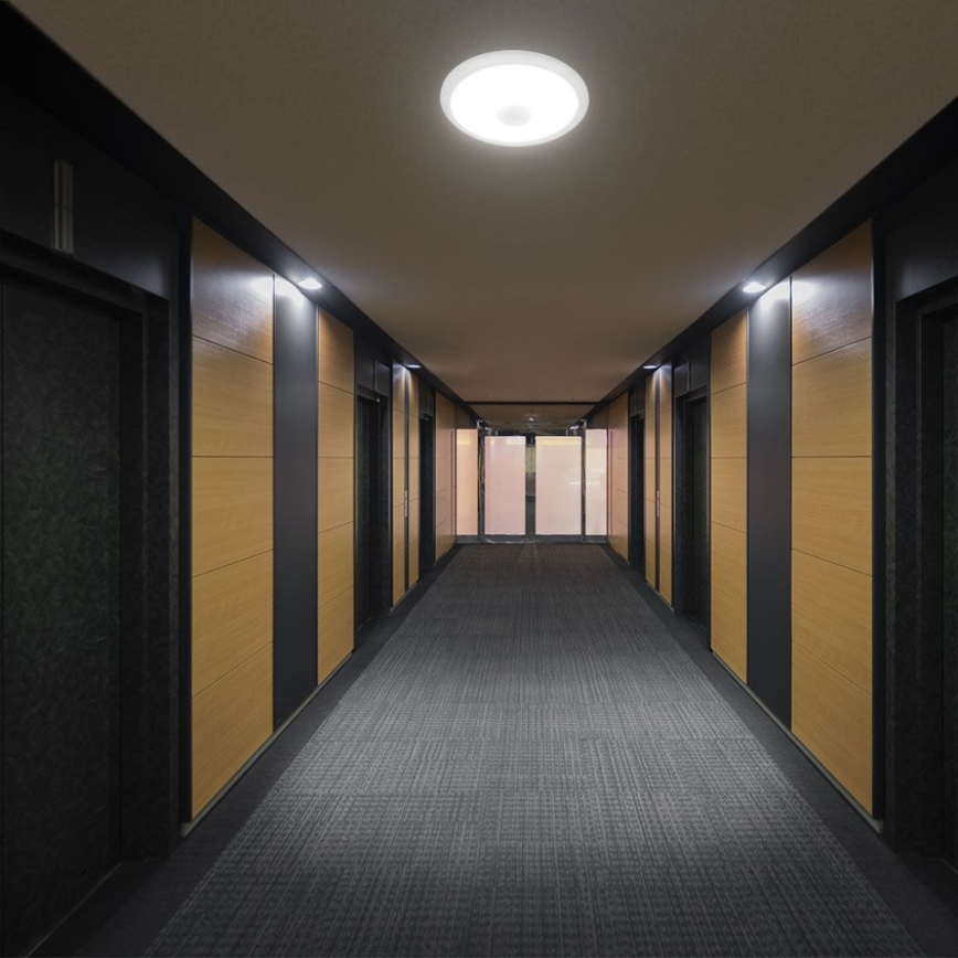 LED Griestu lampa ar sensoru SAMSUNG CHIP LED/12W/230V 3000/4000/6000K d. 29 cm balta
