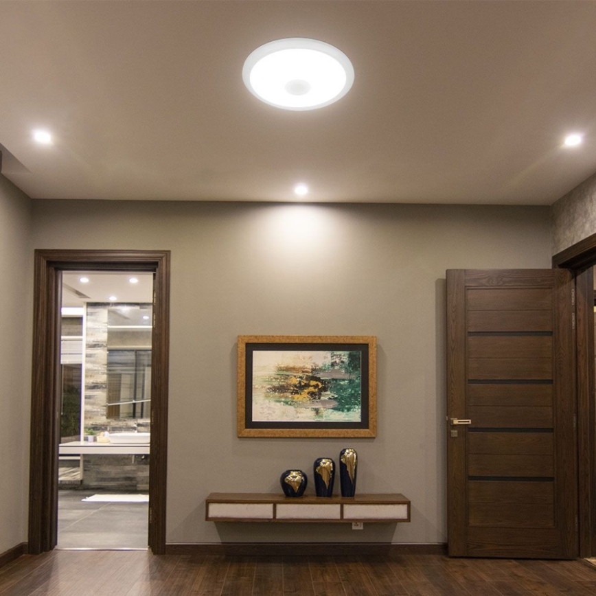 LED Griestu lampa ar sensoru SAMSUNG CHIP LED/12W/230V 3000/4000/6000K d. 29 cm balta