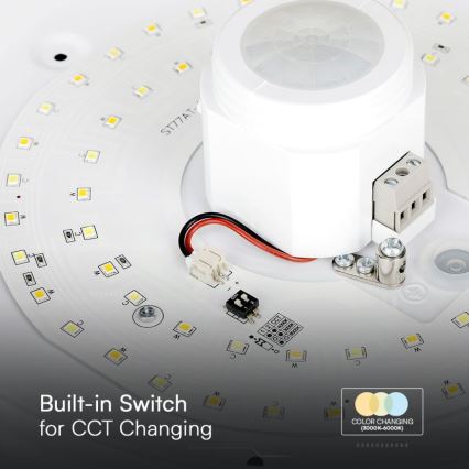 LED Griestu lampa ar sensoru SAMSUNG CHIP LED/12W/230V 3000/4000/6000K d. 29 cm balta