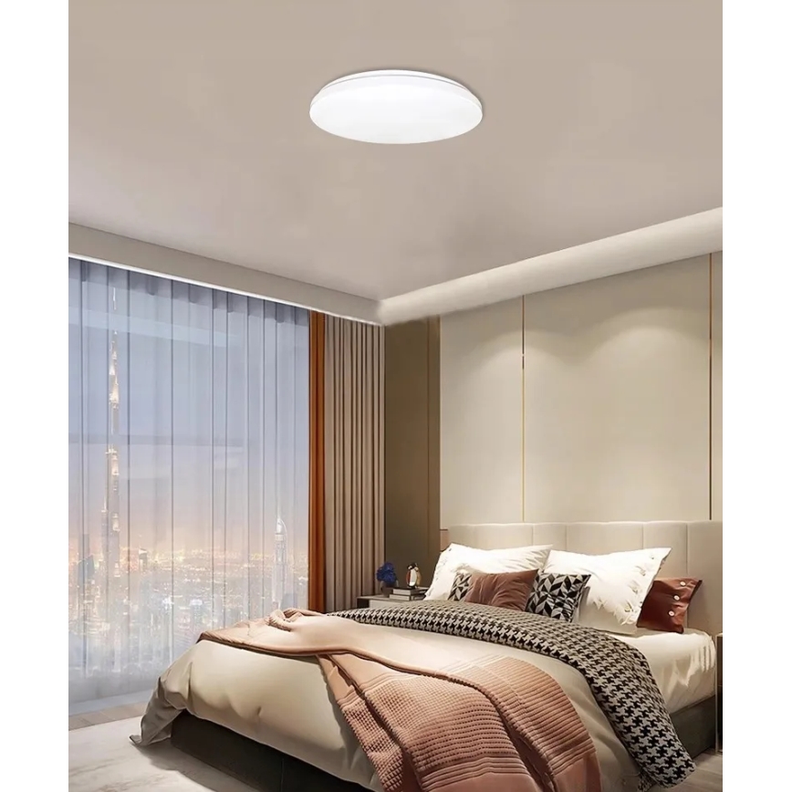 LED Griestu lampa ar motion un dusk sensors LED/24W/230V 4000K d. 32,5 cm balta