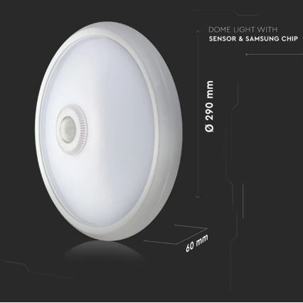 LED Griestu lampa ar sensoru SAMSUNG CHIP LED/12W/230V 4000K