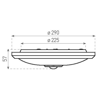LED griestu lampa ar kustības un krēslas sensoru un avārijas moduli MANA LED/16W/230V 1500 mAh Ø 29 cm balta
