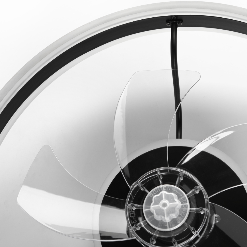 LED Regulējams griestu gaismeklis ar ventilatoru APOLLO LED/38W/230V melns + tālvadības pults