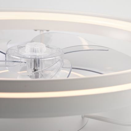 LED Aptumšojama griestu lampa ar ventilatoru FARGO LED/37W/230V balta + tālvadības pults