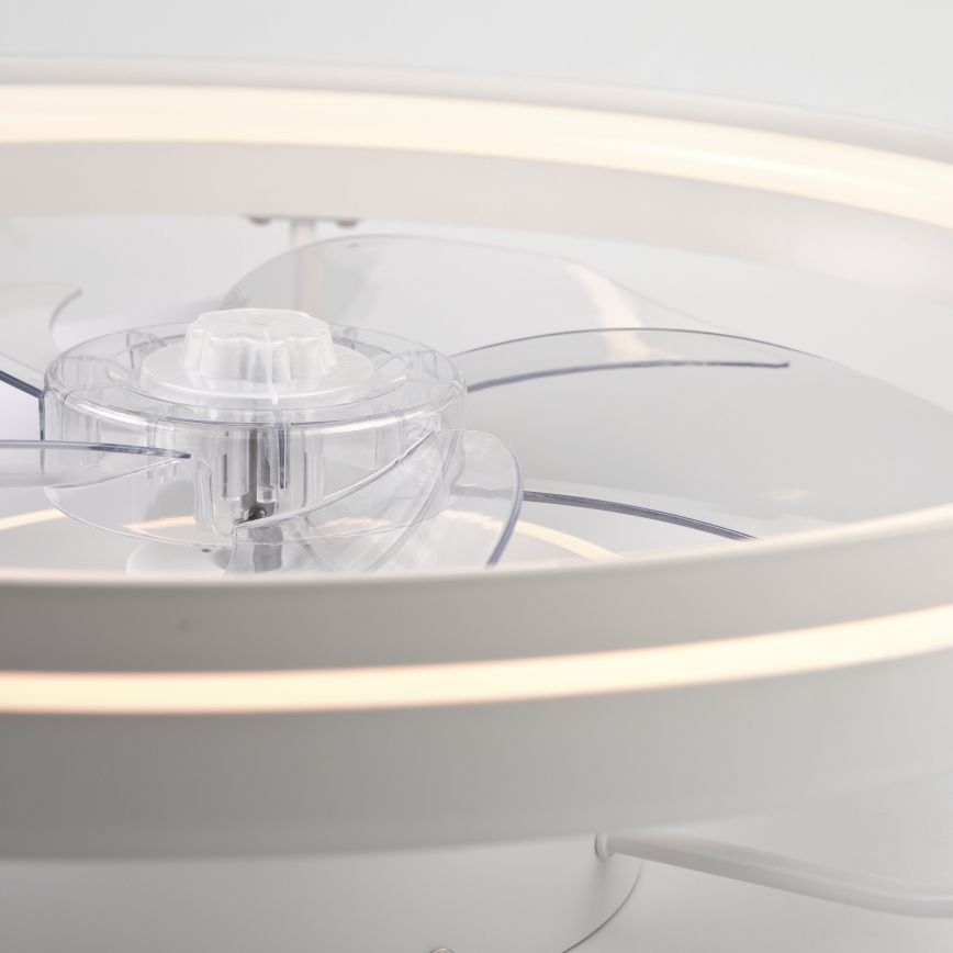 LED Aptumšojama griestu lampa ar ventilatoru FARGO LED/37W/230V balta + tālvadības pults