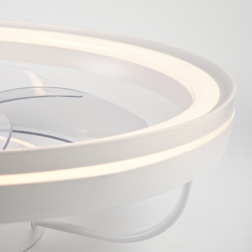 LED Aptumšojama griestu lampa ar ventilatoru FARGO LED/37W/230V balta + tālvadības pults