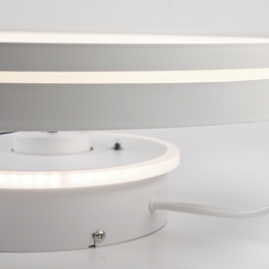 LED Aptumšojama griestu lampa ar ventilatoru FARGO LED/37W/230V balta + tālvadības pults