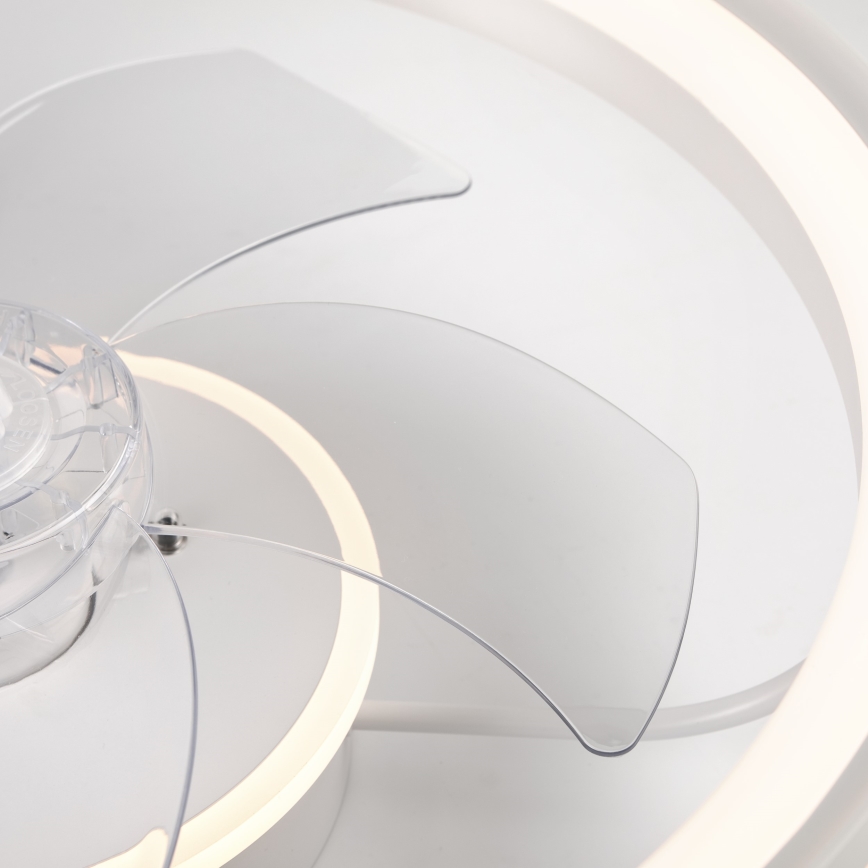 LED Aptumšojama griestu lampa ar ventilatoru FARGO LED/37W/230V balta + tālvadības pults