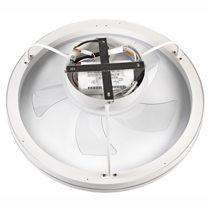 LED Aptumšojama griestu lampa ar ventilatoru FARGO LED/37W/230V balta + tālvadības pults