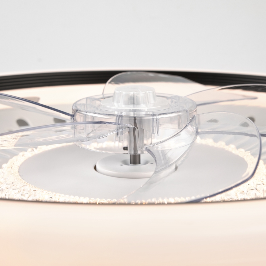 LED Aptumšojama griestu lampa ar ventilatoru GEMMA LED/37W/230V balta + tālvadības pults