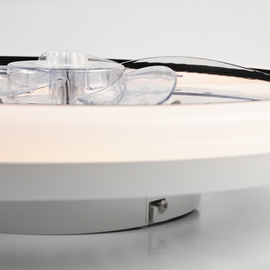 LED Aptumšojama griestu lampa ar ventilatoru GEMMA LED/37W/230V balta + tālvadības pults