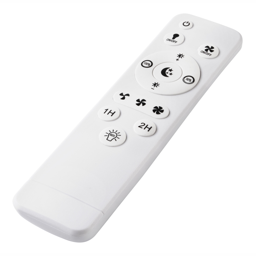 LED Aptumšojama griestu lampa ar ventilatoru GEMMA LED/37W/230V balta + tālvadības pults