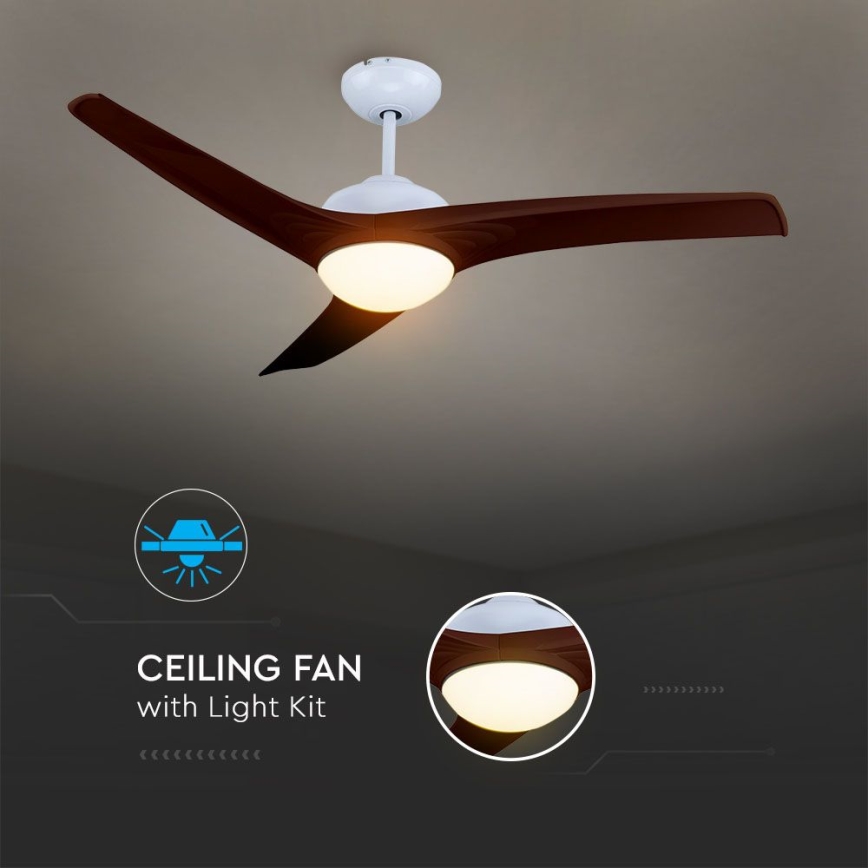 LED Griestu lampa ar ventilatoru LED/15W/230V 3000/4000/6400K + tālvadības pults