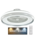 LED Griestu lampa ar ventilatoru LED/45W/230V 3000/4000/6500K pelēka + tālvadības pults