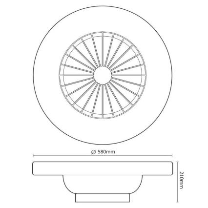 LED Aptumšojama griestu lampa ar ventilatoru OPAL LED/72W/230V 3000-6500K + tālvadības pults