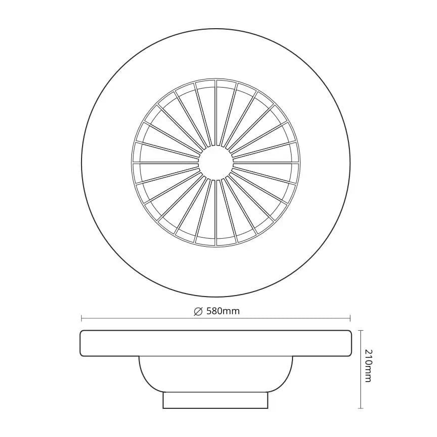 LED Aptumšojama griestu lampa ar ventilatoru OPAL LED/72W/230V 3000-6500K + tālvadības pults