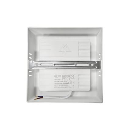 LED Griestu lampa BLOCK LED/12W/230V 4000K 16,7x16,7 cm balta