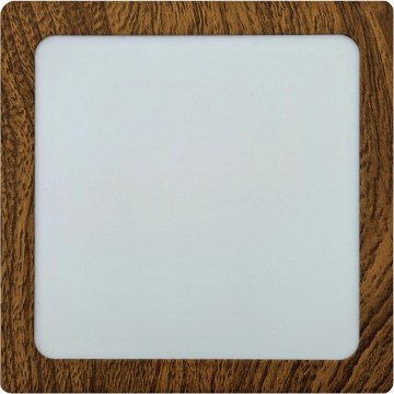 LED Griestu lampa BLOCK LED/12W/230V 4200K 16,3x16,3 cm brūna