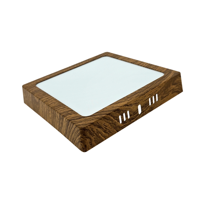 LED Griestu lampa BLOCK LED/12W/230V 4200K 16,3x16,3 cm brūna