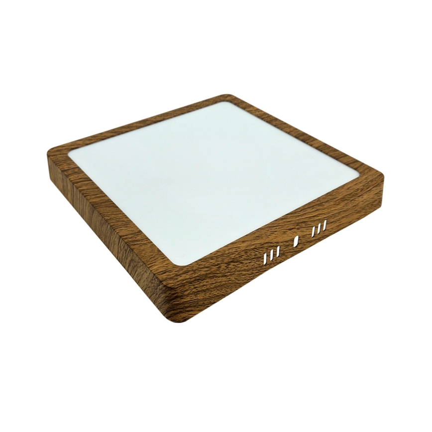 LED Griestu lampa BLOCK LED/18W/230V 4200K 22x22 cm brūna