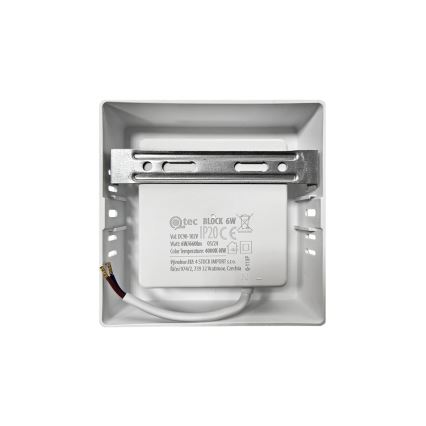 LED Griestu lampa BLOCK LED/6W/230V 4000K 12x12 cm balta