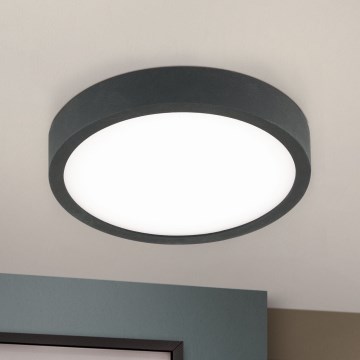 LED Griestu lampa BULLY LED/12W/230V d. 14 cm melna