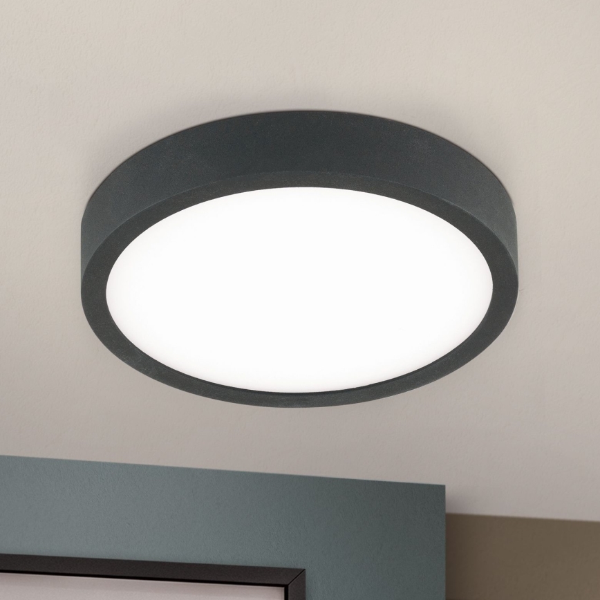 LED Griestu lampa BULLY LED/12W/230V d. 14 cm melna