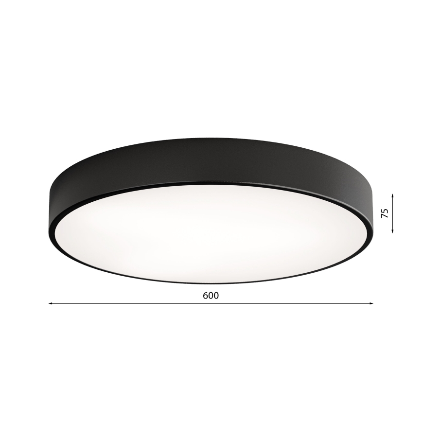 LED Griestu lampa CLEO LED/69W/230V 4000K d. 60 cm melna